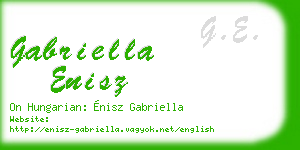 gabriella enisz business card